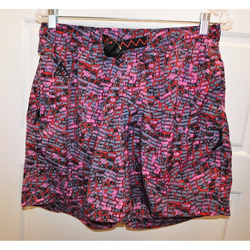 Nike ACG Shorts Multicolor Geometric Belted 6" Inseam BQ3621-010 Mens sz S